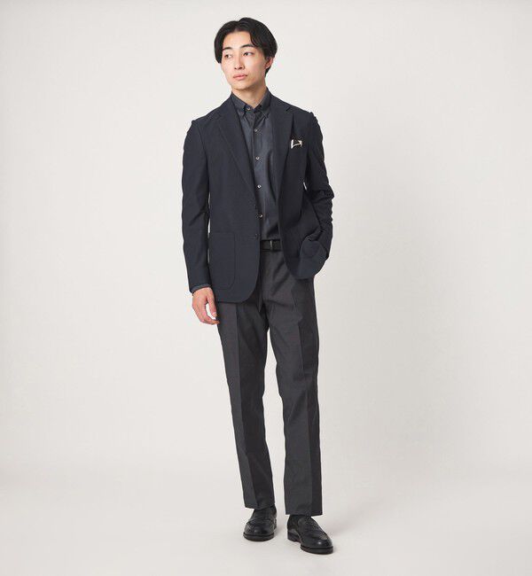 UNITED ARROWS green label relaxing「エブリット TC ツイル ジャージー スナップ ボタンダウン シャツ -ストレッチ・イージーアイロン・吸水速乾」|シャツ・ブラウス|