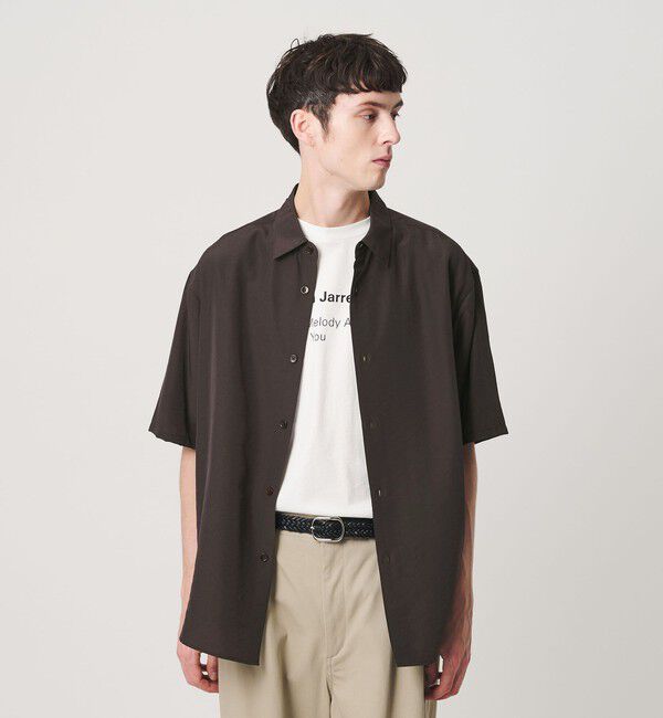 BEAUTY&YOUTH UNITED ARROWS「シーン ナイロン レギュラー シャツ GRANDE型」|シャツ・ブラウス|DK.BROWN