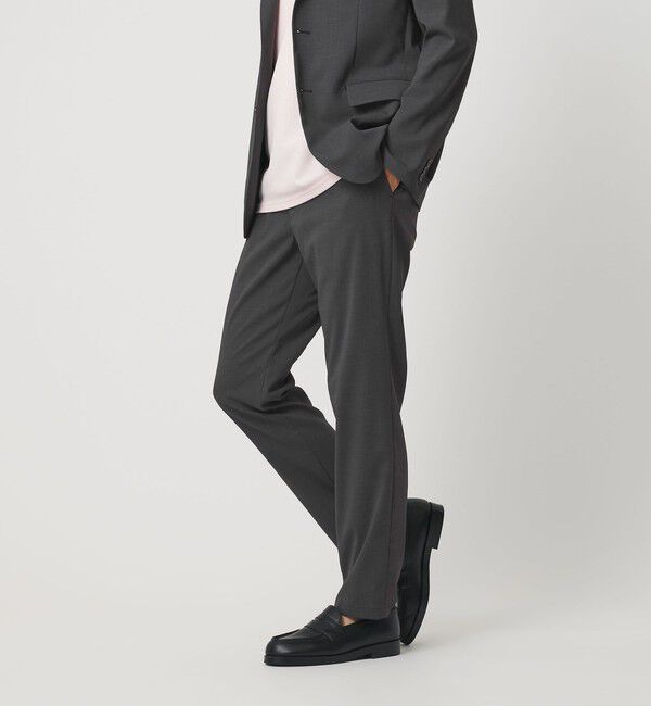 BEAUTY&YOUTH UNITED ARROWS「東レ/TORAY COOL-TEX テーパード パンツ NO.3 ウォッシャブル 接触冷感 吸水速乾 ストレッチ セットアップ」|チノ|DK.GRAY