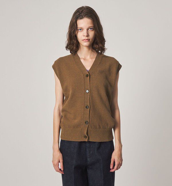 STEVEN ALAN「＜Steven Alan＞コットン ナイロン Vネック ベスト」|ベスト・ジレ|