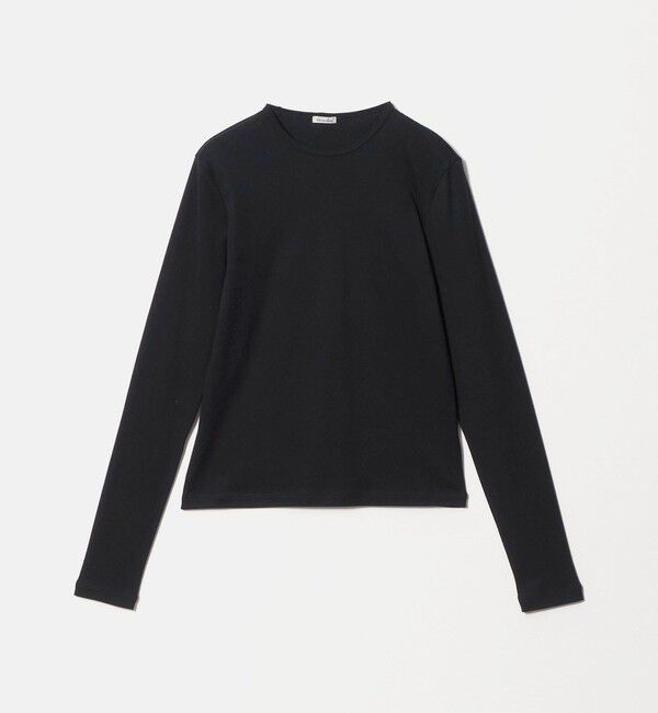 STEVEN ALAN「＜Steven Alan＞コットン フライス ロングスリーブ プルオーバー」|Tシャツ・カットソー|BLACK