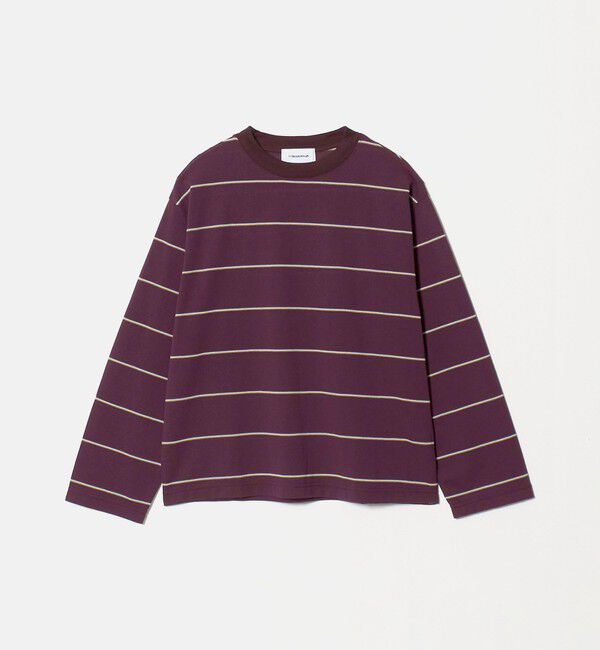 BEAUTY&YOUTH UNITED ARROWS「コットンポリエステル ボーダー ロングスリーブTシャツ」|Tシャツ・カットソー|WINE