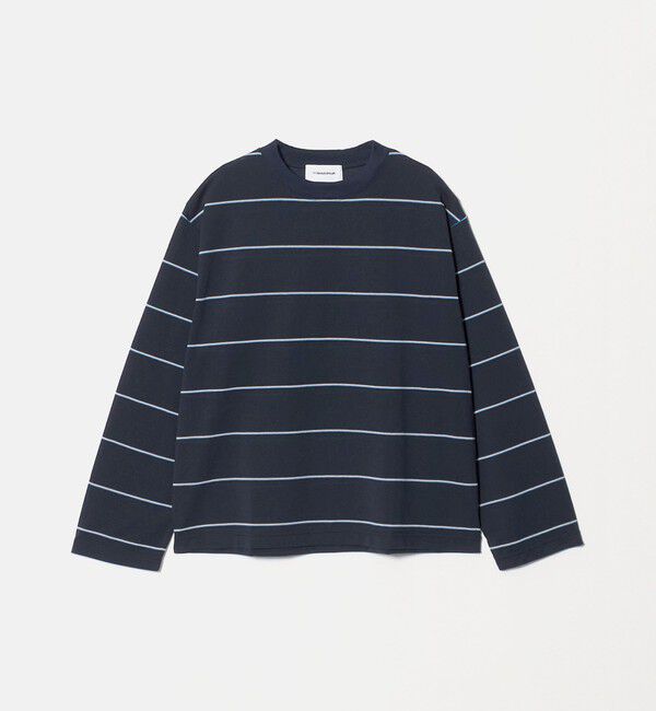 BEAUTY&YOUTH UNITED ARROWS「コットンポリエステル ボーダー ロングスリーブTシャツ」|Tシャツ・カットソー|NAVY