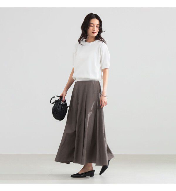 Demi-Luxe BEAMS 「コットン アセテート フレアスカート」|スカート|