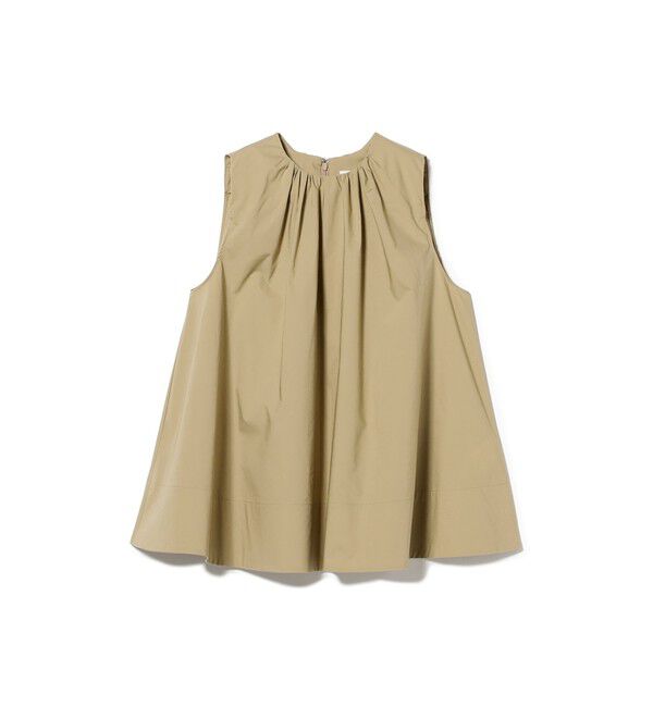 Demi-Luxe BEAMS 「ワイド ヘム ギャザー ノースリーブ ブラウス」|シャツ・ブラウス|