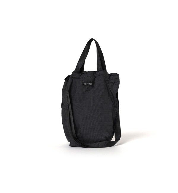 bPr BEAMS「リップストップ ショルダートートバッグ S」|ポーチ|BLACK