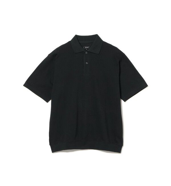 BEAMS「BEAMS｜メッシュ ボーダー ポロ【ワイドフィット】｜メンズ ポロシャツ トップス｜清涼感 」|ポロシャツ|