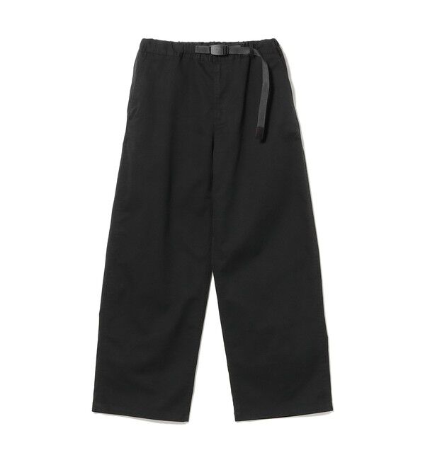 BEAMS「BEAMS｜【別注】Gramicci / ワイド ツイルパンツ｜グラミチ 別注 シワになりにくい 乾きやすい」|チノ|BLACK