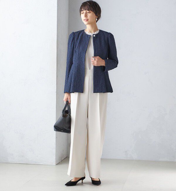 SHIPS for women「troisiemeCHACO:ワイド パンツ（セレモニー対応可）」|スラックス|