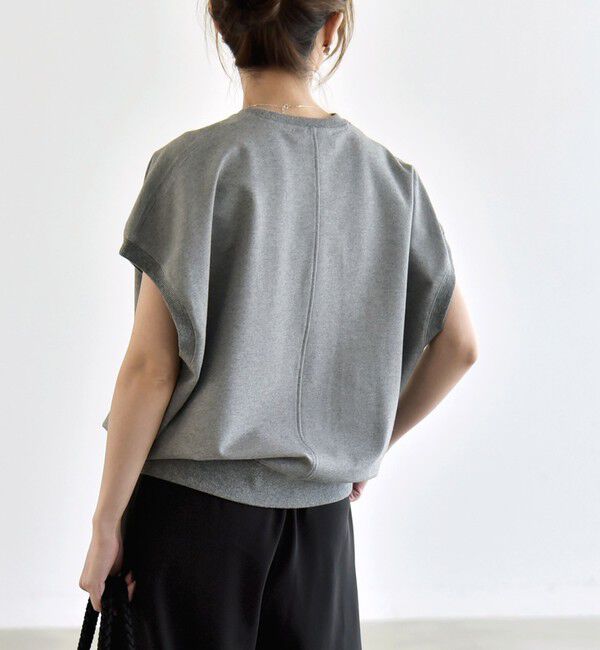 quaranciel「quaranciel:〈洗濯機可能〉ライト ポンチ コンパクト フレンチスリーブ TEE」|Tシャツ・カットソー|