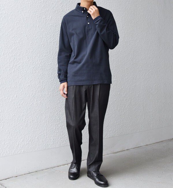 SHIPS any「SHIPS any:〈抗菌防臭/遮熱/UVカット機能等〉 鹿の子 ロングスリーブ ポロシャツ◇」|Tシャツ・カットソー|
