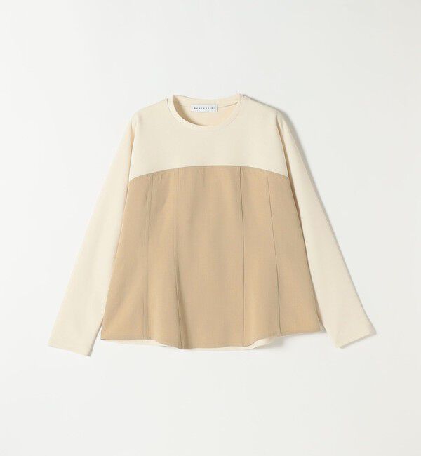 quaranciel「quaranciel:〈洗濯機可能〉カットジョーゼット ドッキング コルセット プルオーバー」|Tシャツ・カットソー|