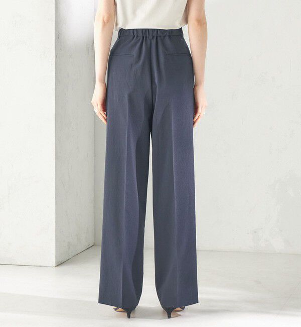 SHIPS for women「〈洗濯機可能/接触冷感/吸水速乾〉FUNCTION セミワイド パンツ（セットアップ対応可）」|スラックス|