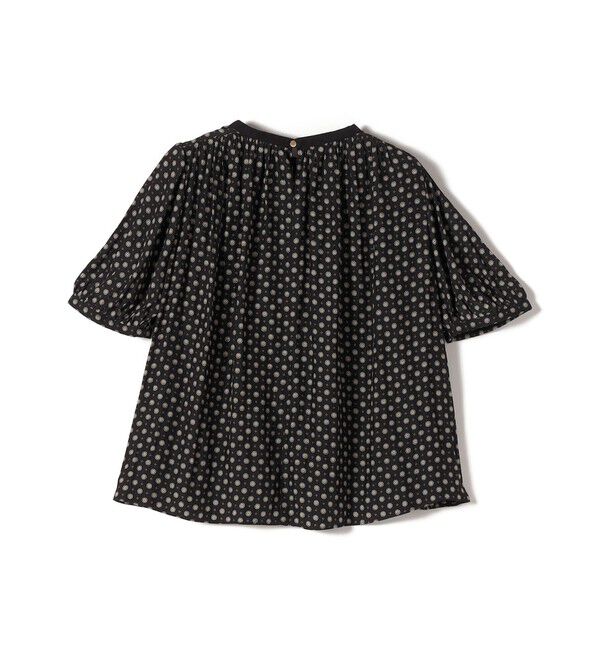 SHIPS for women「〈手洗い可能〉プリント カッセン ギャザー 半袖 ブラウス」|シャツ・ブラウス|
