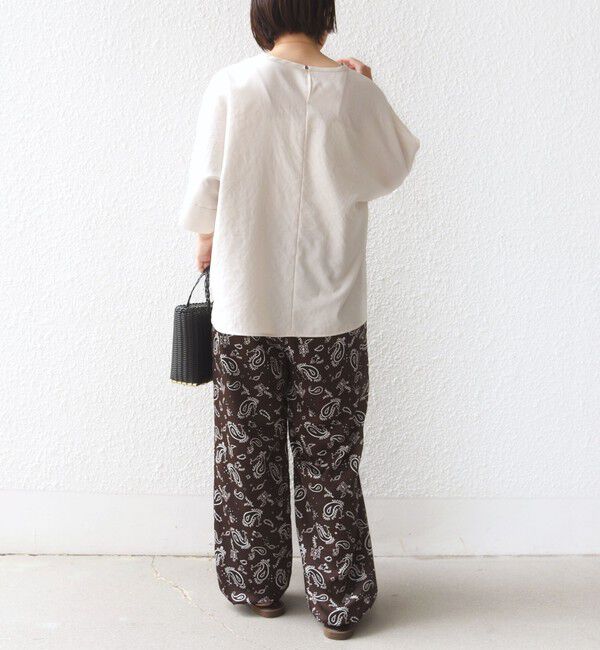 SHIPS for women「〈接触冷感/吸水速乾/防シワ/手洗い可能〉ツイル TEE ブラウス」|シャツ・ブラウス|