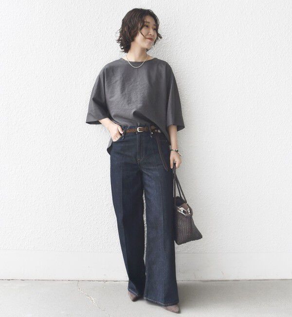 SHIPS for women「〈接触冷感/吸水速乾/防シワ/手洗い可能〉ツイル TEE ブラウス」|シャツ・ブラウス|