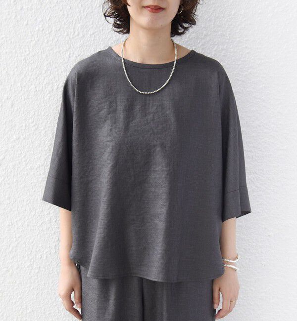 SHIPS for women「〈接触冷感/吸水速乾/防シワ/手洗い可能〉ツイル TEE ブラウス」|シャツ・ブラウス|