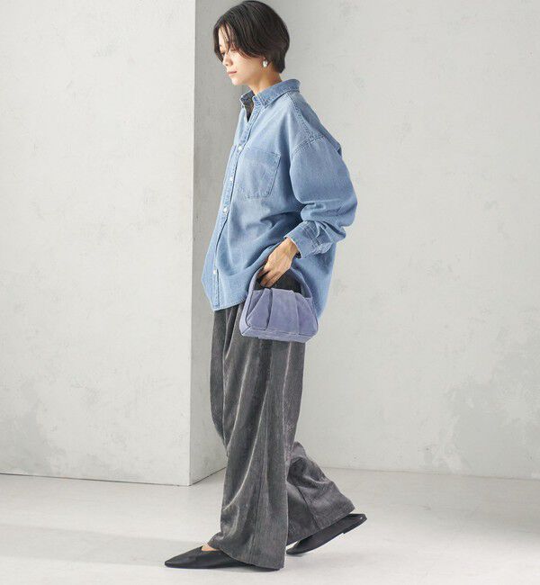 SHIPS for women「〈洗濯機可能〉7.8 oz デニム オーバー シャツ」|シャツ・ブラウス|