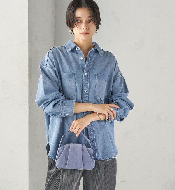 SHIPS for women「〈洗濯機可能〉7.8 oz デニム オーバー シャツ」|シャツ・ブラウス|