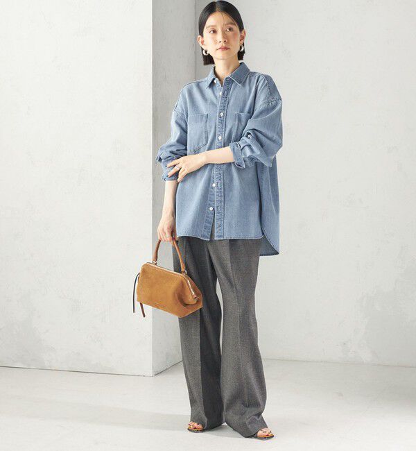SHIPS for women「〈洗濯機可能〉7.8 oz デニム オーバー シャツ」|シャツ・ブラウス|