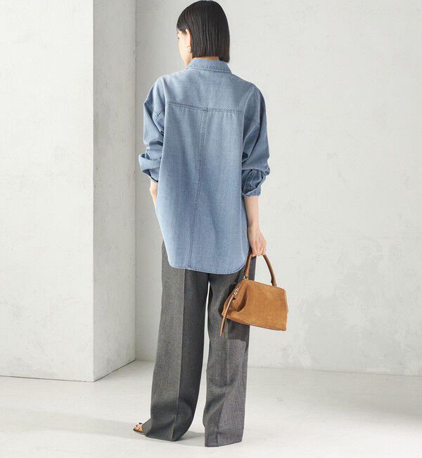 SHIPS for women「〈洗濯機可能〉7.8 oz デニム オーバー シャツ」|シャツ・ブラウス|
