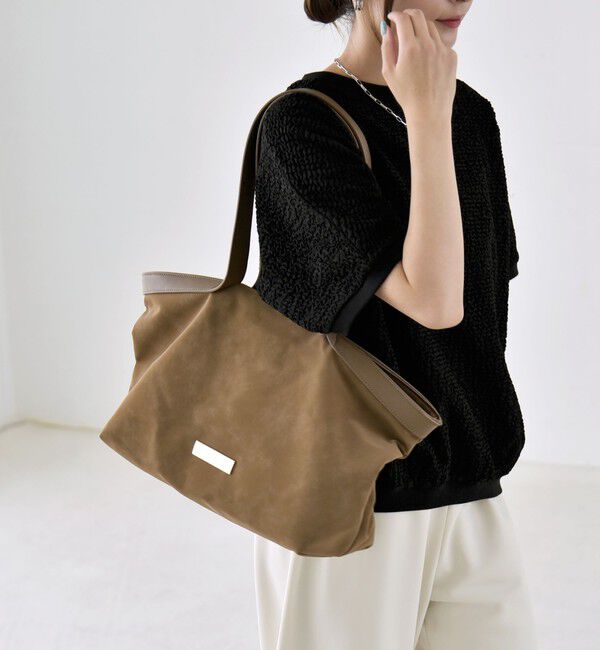 quaranciel「quaranciel: ロング ハンドル コンビ ワイド トート」|トートバッグ|