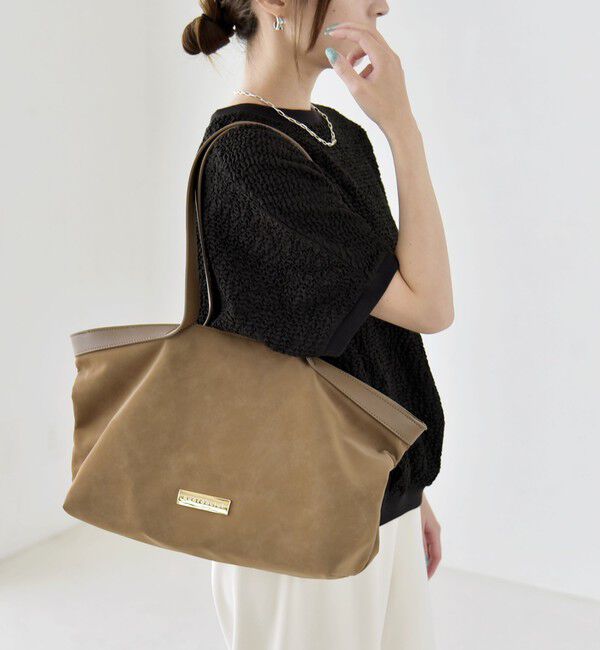 quaranciel「quaranciel: ロング ハンドル コンビ ワイド トート」|トートバッグ|