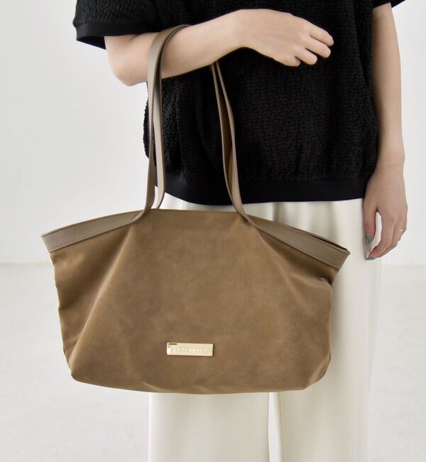 quaranciel「quaranciel: ロング ハンドル コンビ ワイド トート」|トートバッグ|