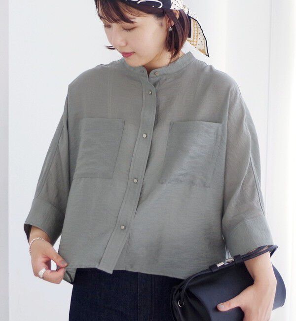 SHIPS for women「〈手洗い可〉NEW シルク混 シアー 羽織 シャツ」|シャツ・ブラウス|