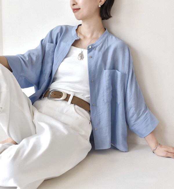 SHIPS for women「〈手洗い可〉NEW シルク混 シアー 羽織 シャツ」|シャツ・ブラウス|