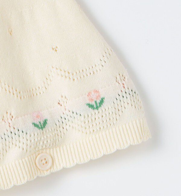 SHIPS KIDS「SHIPS KIDS:〈手洗い可能〉ベビー フラワー モチーフ ニット マント」|その他ベビーウェア|