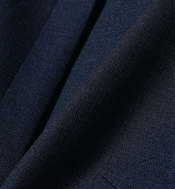 SHIPS any「《予約》SHIPS any:〈手洗い可能〉パフ スリーブ ノーカラー ジャケット［NAVY BLUE］」|ノーカラージャケット|
