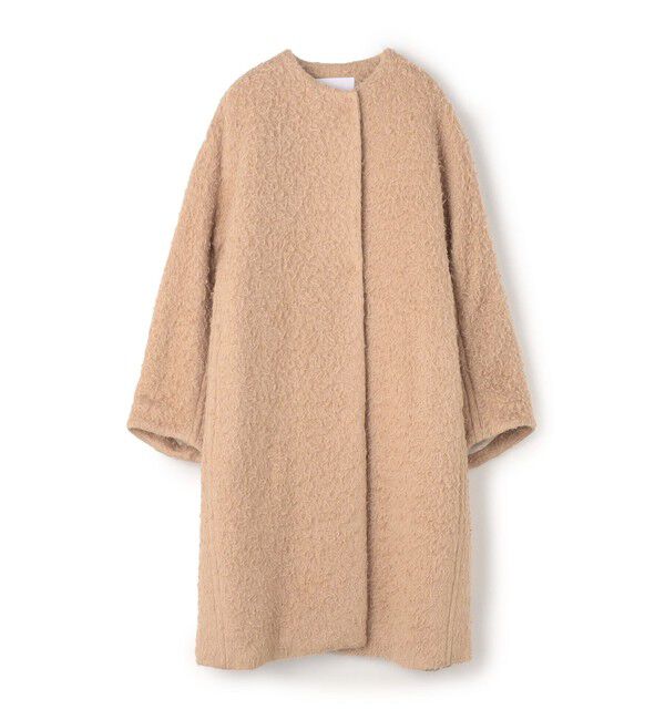 Ballsey「Flora クルーネックコート」|ノーカラーコート|43 ベージュ
