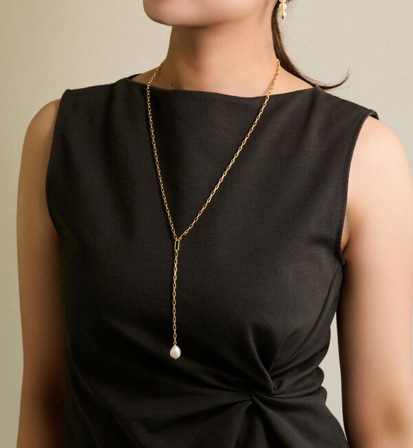 TOMORROWLAND GOODS「【別注】januka Chain w/Pearl ロングネックレス」|ネックレス|