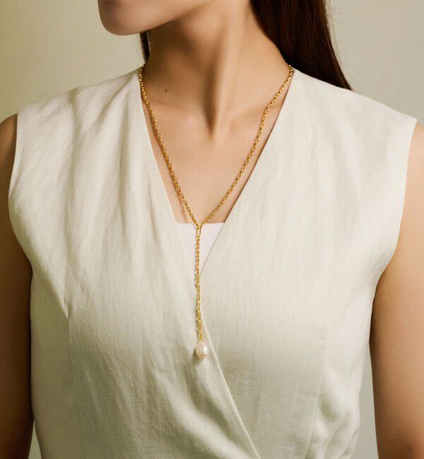 TOMORROWLAND GOODS「【別注】januka Chain w/Pearl ロングネックレス」|ネックレス|