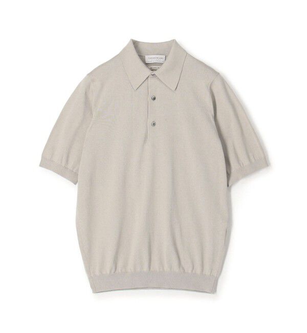 TOMORROWLAND MENS「TOMORROWLAND tricot シルクコットン 半袖ニットポロシャツ SESIA」|ポロシャツ|15 ライトグレー