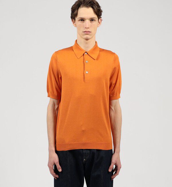 TOMORROWLAND MENS「TOMORROWLAND tricot シルクコットン 半袖ニットポロシャツ SESIA」|ポロシャツ|
