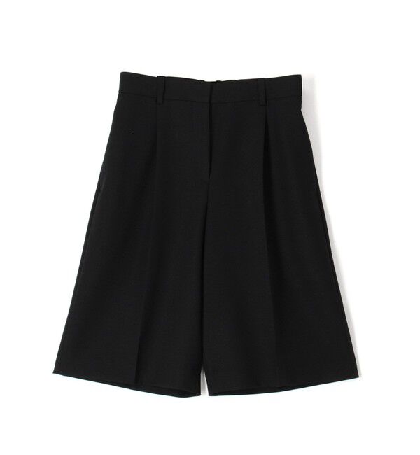 DES PRES「ウールバスケットウェーブ タックハーフパンツ」|その他|19 ブラック