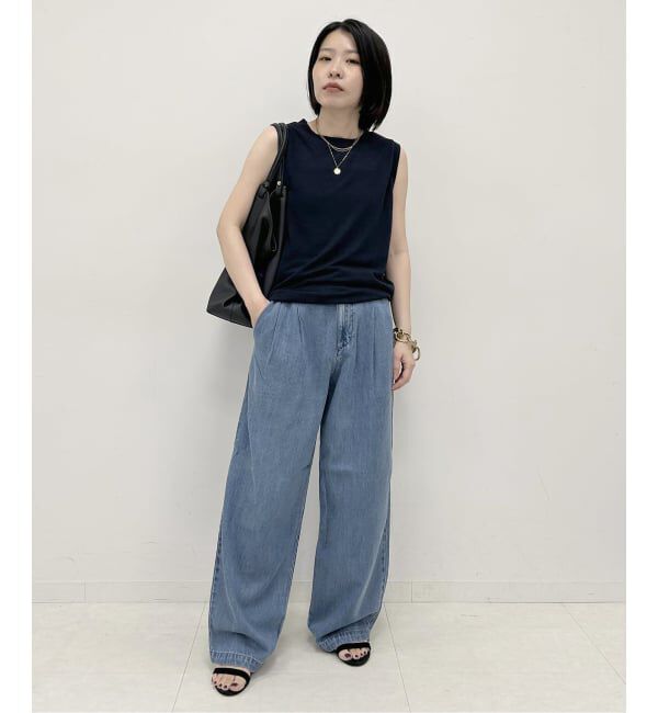 SLOBE IENA「《4サイズ展開》LEDENIM TUCK TROUSERデニム」|デニム|