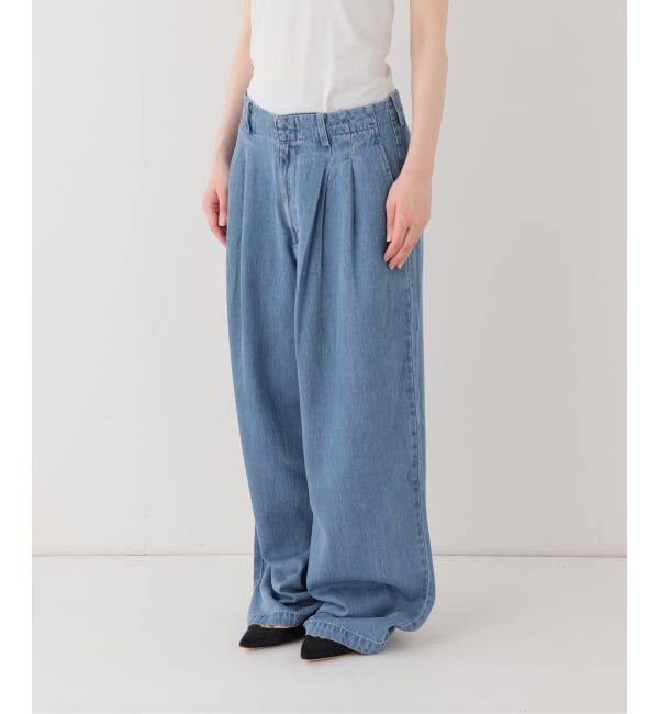 SLOBE IENA「《4サイズ展開》LEDENIM TUCK TROUSERデニム」|デニム|