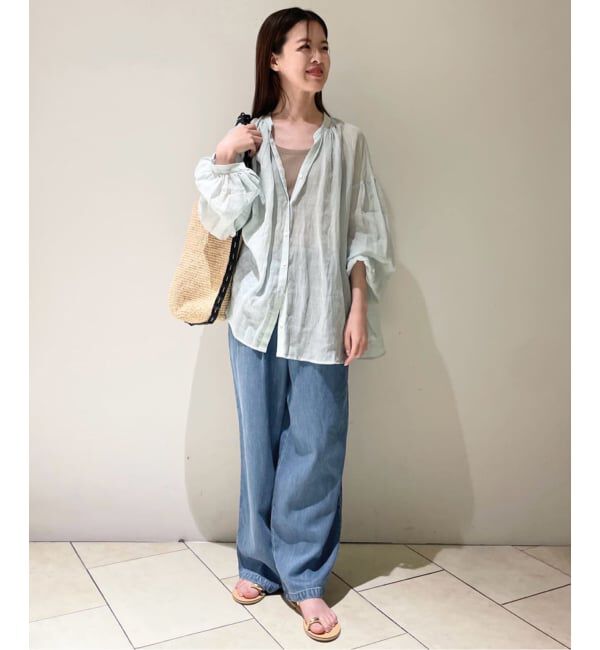 SLOBE IENA「《4サイズ展開/追加》LEDENIM TUCK TROUSERデニム」|デニム|