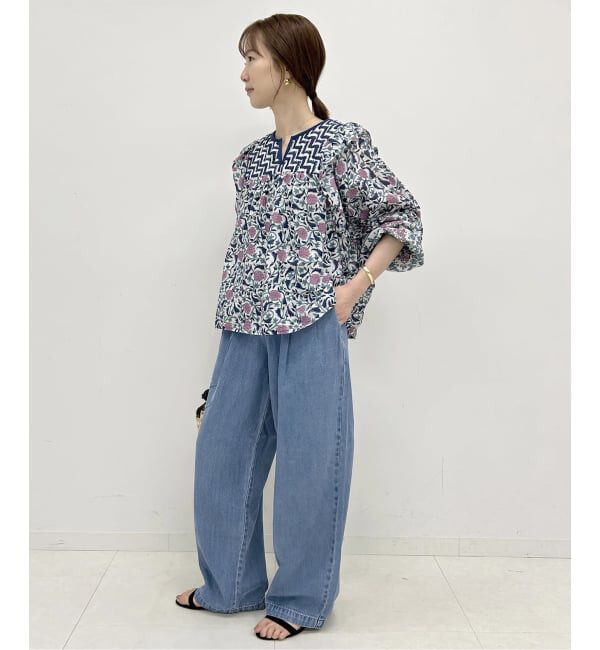 SLOBE IENA「《4サイズ展開/追加》LEDENIM TUCK TROUSERデニム」|デニム|