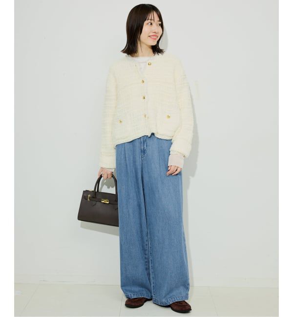 SLOBE IENA「《4サイズ展開/追加》LEDENIM TUCK TROUSERデニム」|デニム|