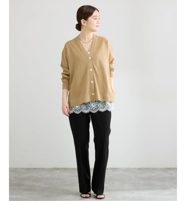 IENA「《セットアップ対応》カットジョーゼットスティックパンツ」|スラックス|