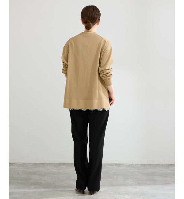 IENA「《セットアップ対応》カットジョーゼットスティックパンツ」|スラックス|