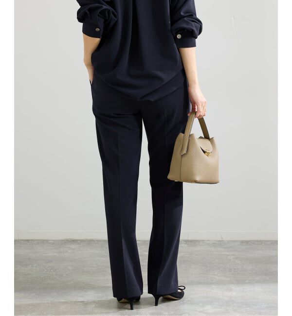 IENA「《セットアップ対応》カットジョーゼットスティックパンツ」|スラックス|