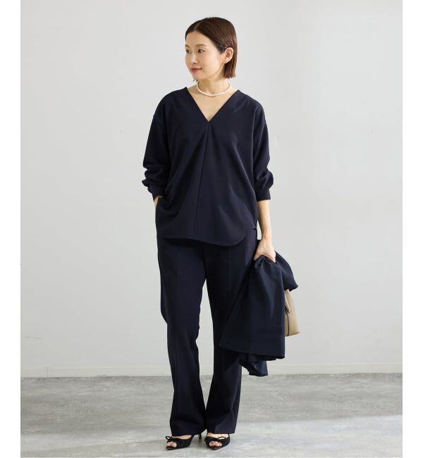 IENA「《セットアップ対応》カットジョーゼットスティックパンツ」|スラックス|