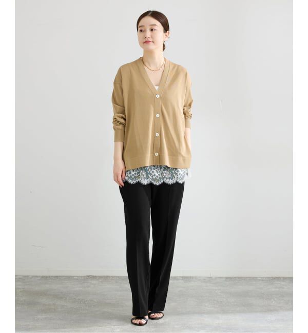 IENA「《セットアップ対応》カットジョーゼットスティックパンツ」|スラックス|