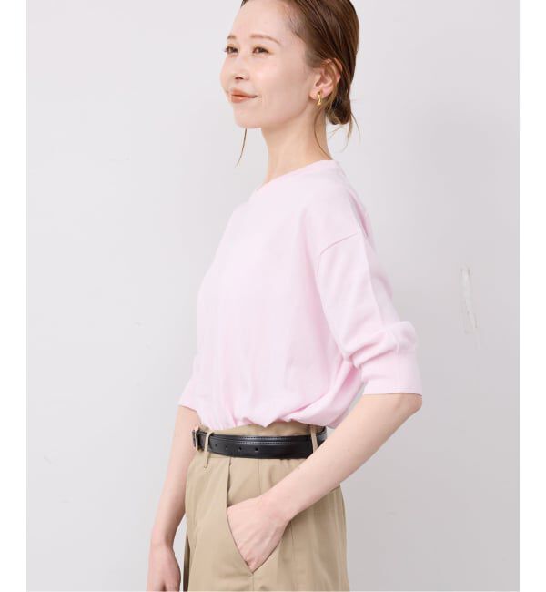 SLOBE IENA「《WEB限定/追加/シリーズあり》コットンキュプラハーフスリーブプルオーバー」|ニット・セーター|