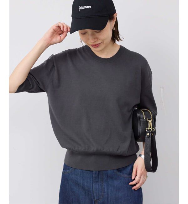 SLOBE IENA「《WEB限定/追加/シリーズあり》コットンキュプラハーフスリーブプルオーバー」|ニット・セーター|
